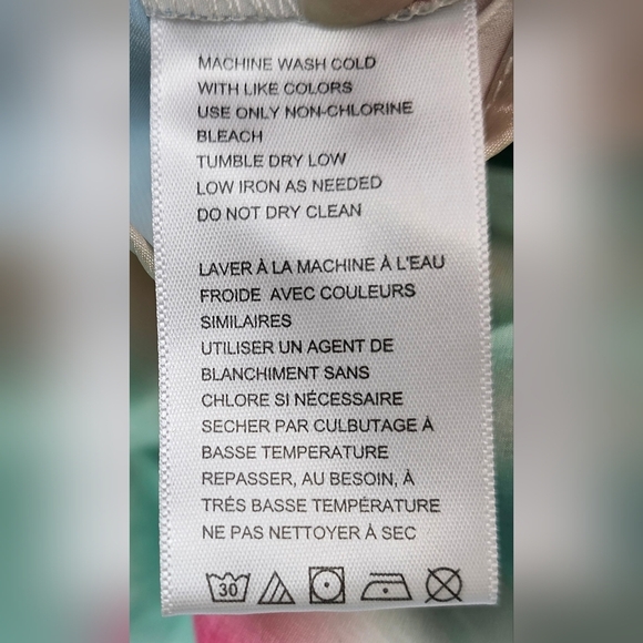 UO Men's Abstract Pattern Satin Short Sleeve Button-Down Shirt Multi Color LARGE - Picture 5 of 6